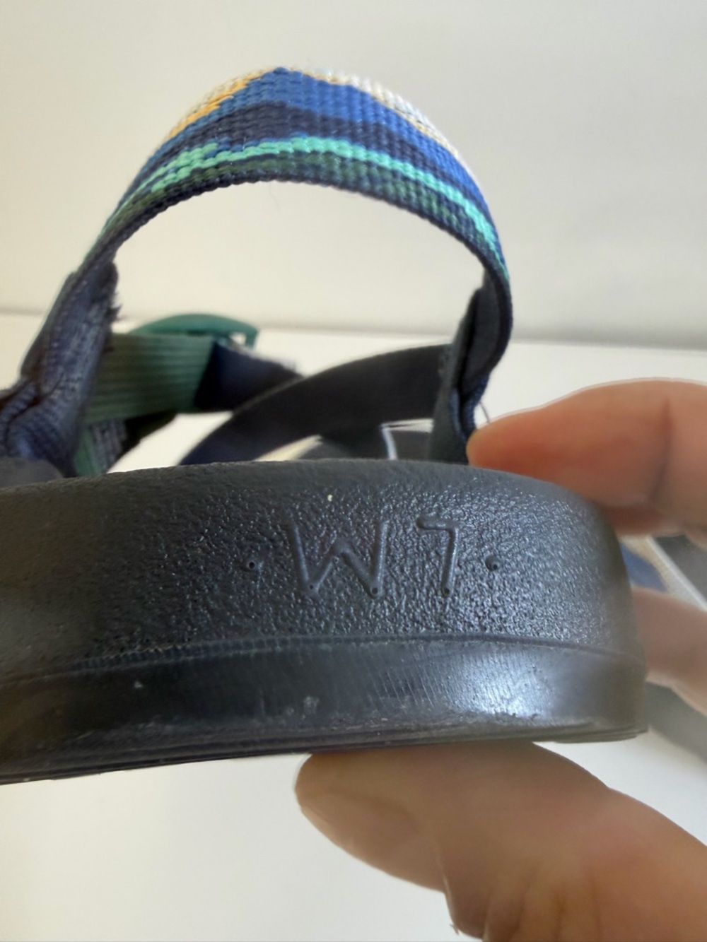 Chaco   Blue Green Strappy Adjustable Strap Outdoor Sandals Size 7 - Picture 11 of 12